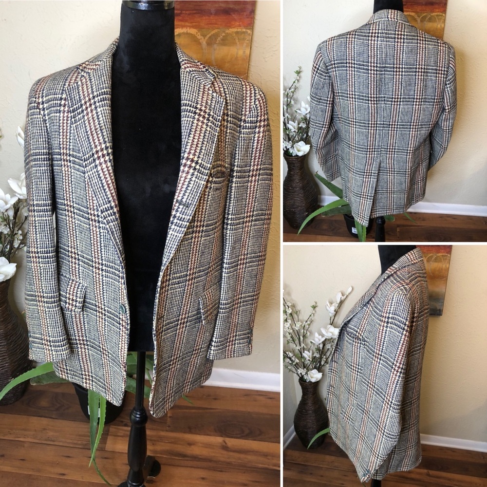 The Andover Plaid Oversized Unisex Blazer Large